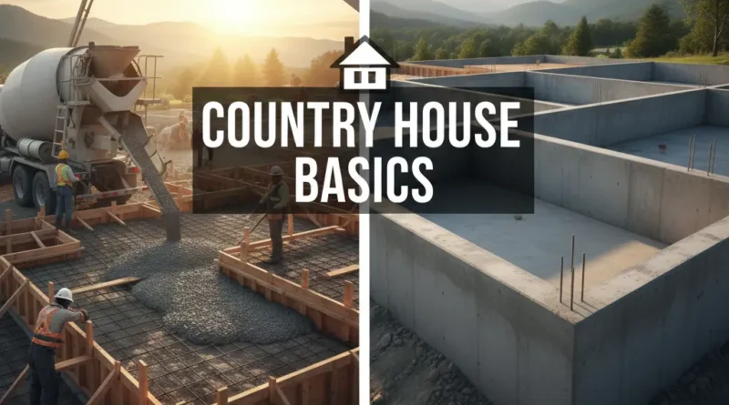 기초 터파기 콘크리트 타설 시공 장면