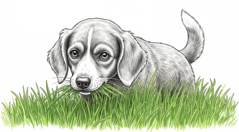 강아지가 풀을 먹는 것이 강아지 건강에 문제가 될까