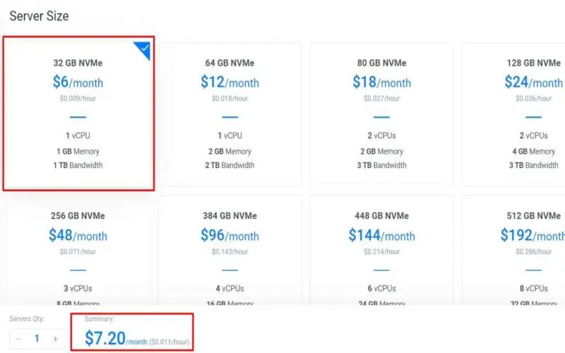 서버 사이즈 결정