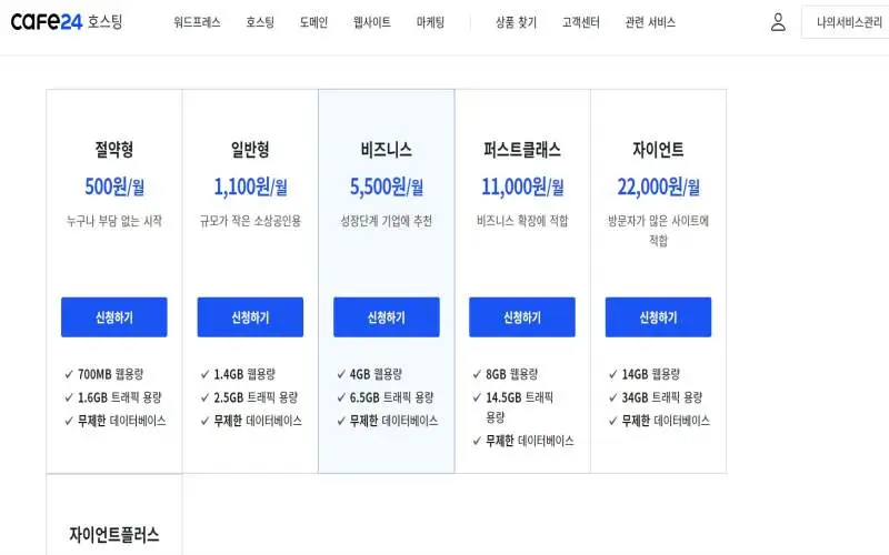 기존 카페24 상품