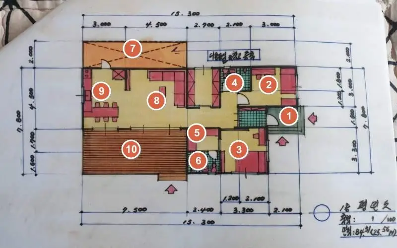 설계사가 그린 평면도