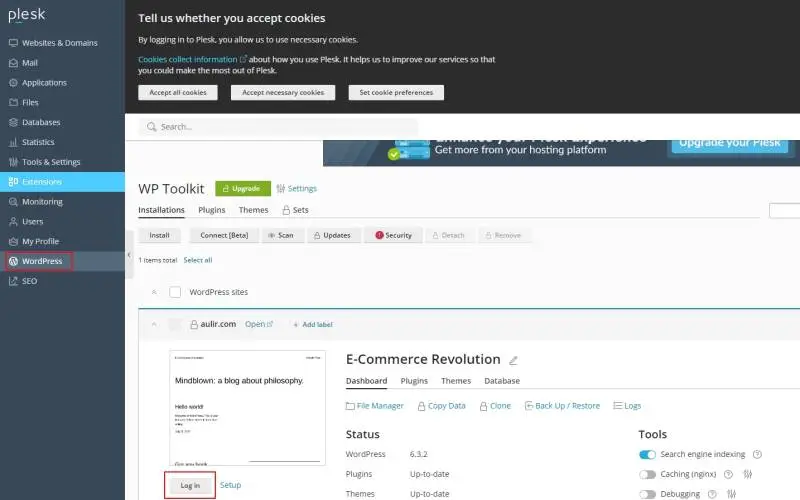 벌쳐를 통한 워드프레스 로그인