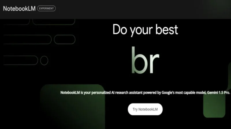 노트북LM 초기화면