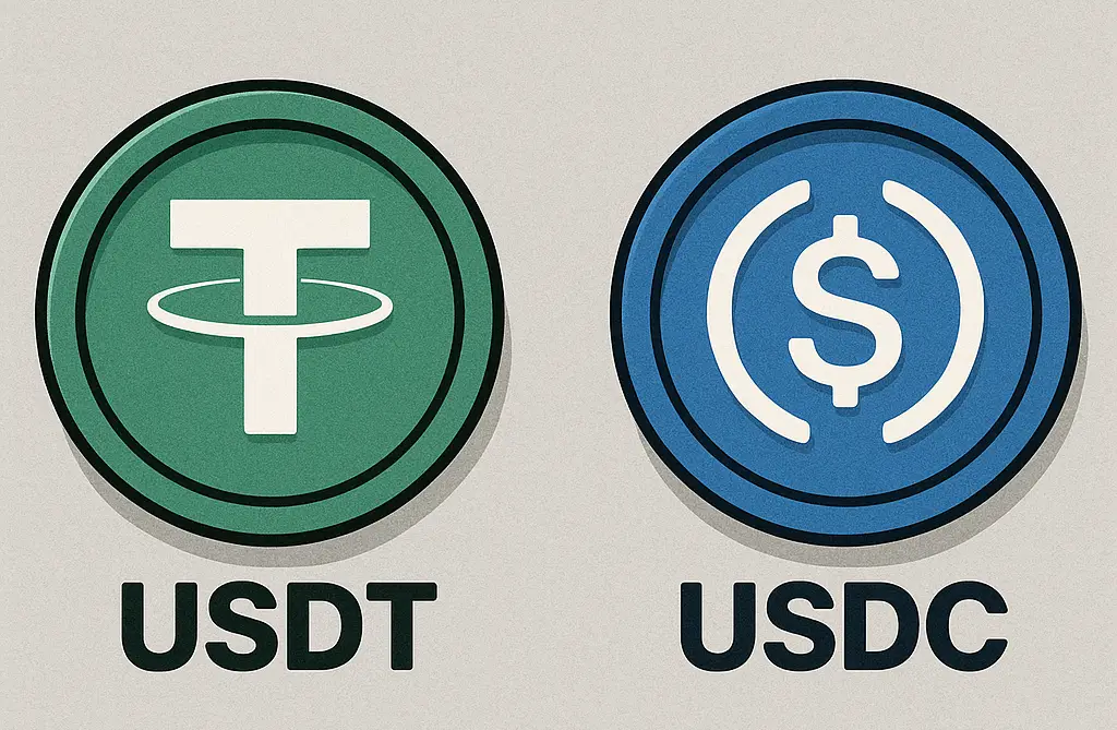 대표적인 스테이블코인 USDT, USDC 이미지