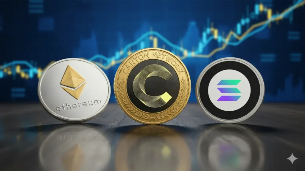 캔톤 cc코인과 이더리움, 솔라나