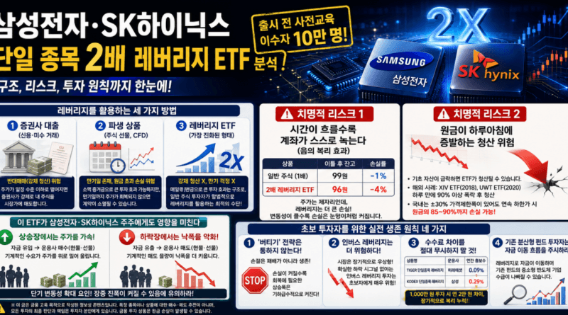 삼성전자 SK하이닉스 단일 종목 2배 레버리지 ETF 분석 이해도