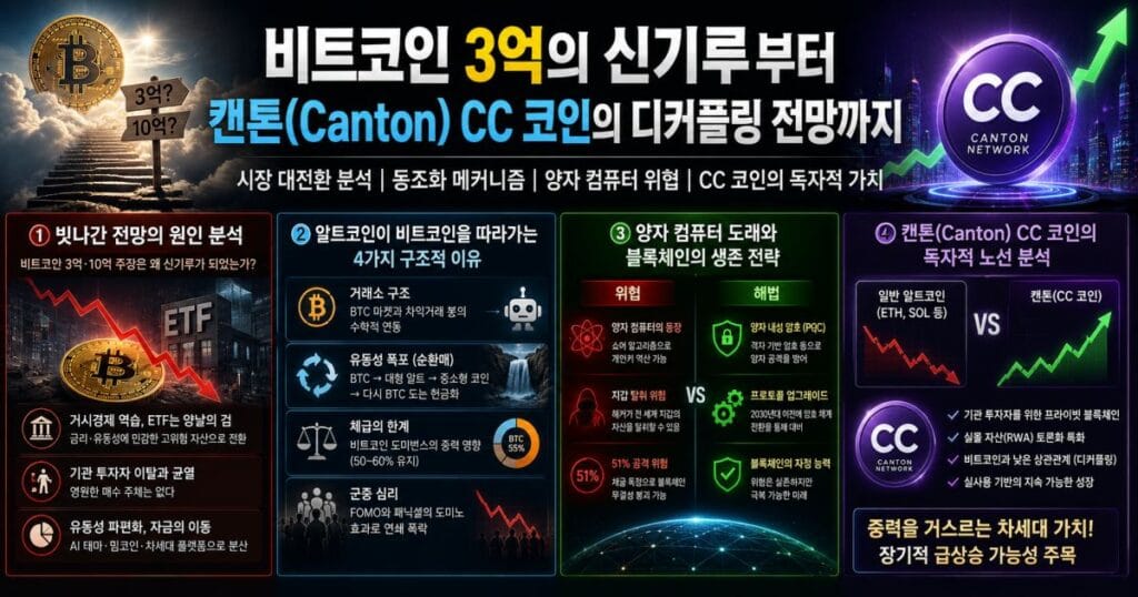 비트코인 3억의 신기루부터 캔톤(Canton) CC 코인의 디커플링 전망 이해도
